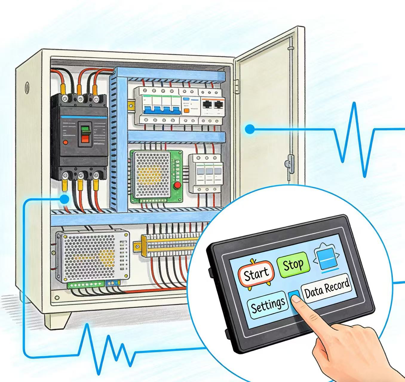 Why are our touch display modules the ideal choice for AC power systems?