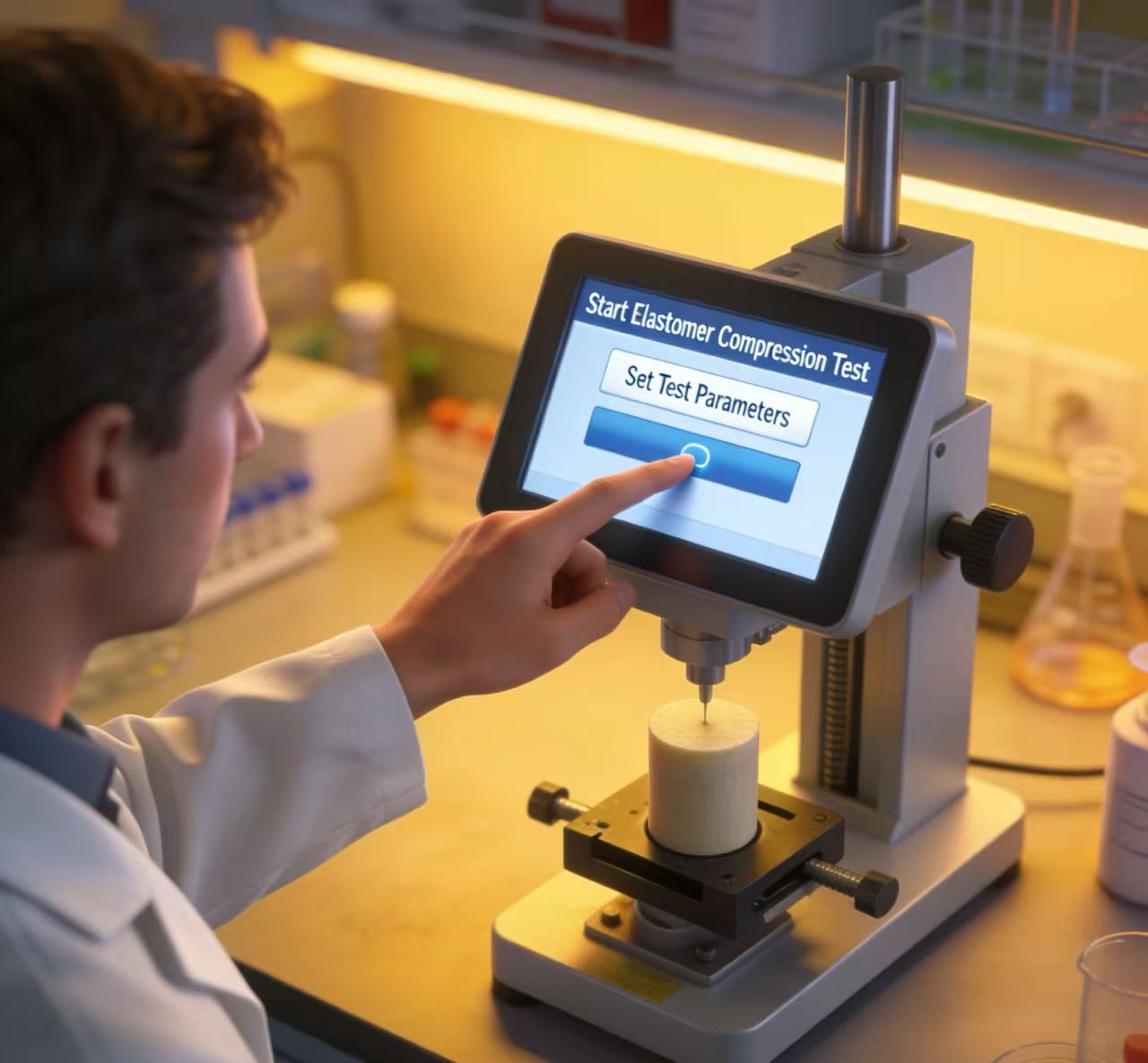 High-Performance Touch Display Module for Elastomer Testing Instruments