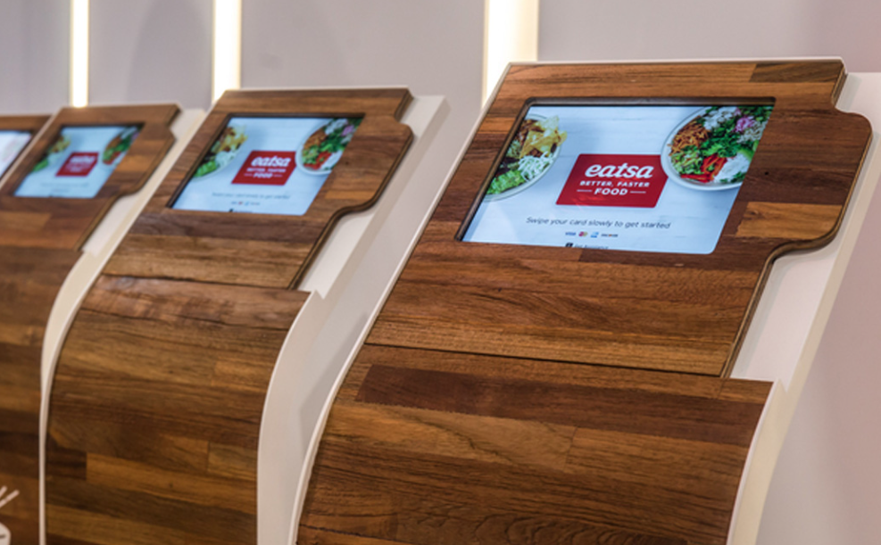 Capacitive touch screen used in modern restaurants